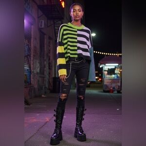 The Ragged Priest Striped Sweater